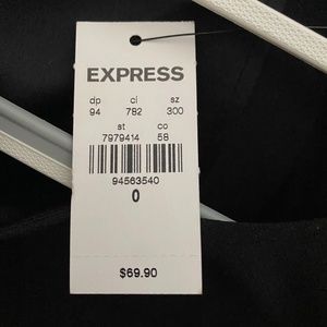 Express Zip Back Sleeveless Hour Glass Shape Black Dress